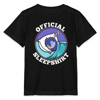 Official sleepshirt penguin - Stanley/Stella MINI CREATOR Kids’ T-Shirt - black - Front - Mikhail (115cm)