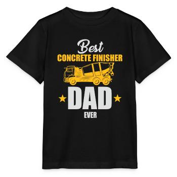 Meilleur père finisseur de béton de tous les temps - T-shirt bio MINI CREATOR Stanley/Stella Enfant - noir - Devant - Mikhail (115cm)