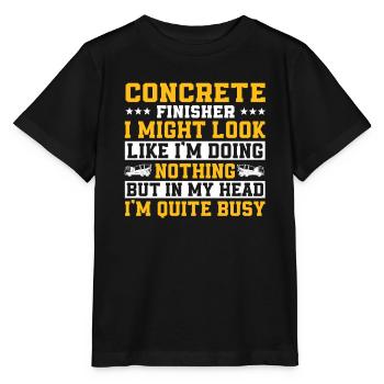 Drôle de conception de polisseuse à béton - T-shirt bio MINI CREATOR Stanley/Stella Enfant - noir - Devant - Mikhail (115cm)