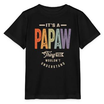 Mens It's a Papa Thing Funny Dad Opa - Stanley/Stella Kinder T-Shirt MINI CREATOR  - Schwarz - Vorne - Mikhail (115cm)