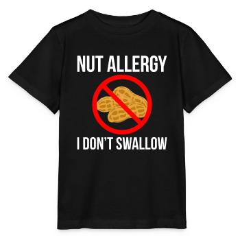 Allergie aux noix Je n’avale pas de chemise Nuss Allergie - T-shirt bio MINI CREATOR Stanley/Stella Enfant - noir - Devant - Mikhail (115cm)