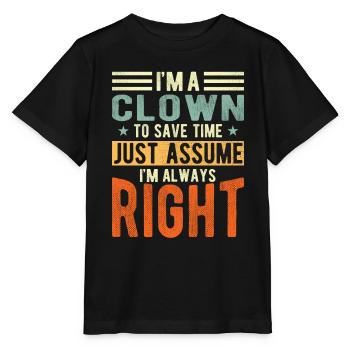 Clown - T-shirt bio MINI CREATOR Stanley/Stella Enfant - noir - Devant - Mikhail (115cm)