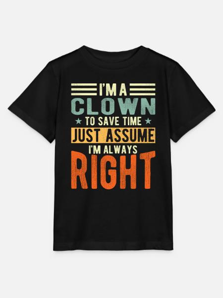 Clown - Stanley/Stella Kinder T-Shirt MINI CREATOR  - Schwarz