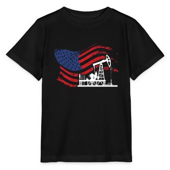 Drilling rig America Oil Drilling Rig - T-shirt bio MINI CREATOR Stanley/Stella Enfant - noir - Devant - Mikhail (115cm)