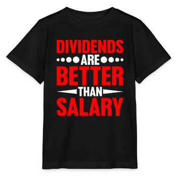 Les dividendes valent mieux que le salaire 4 - T-shirt bio MINI CREATOR Stanley/Stella Enfant - noir - Devant - Mikhail (115cm)