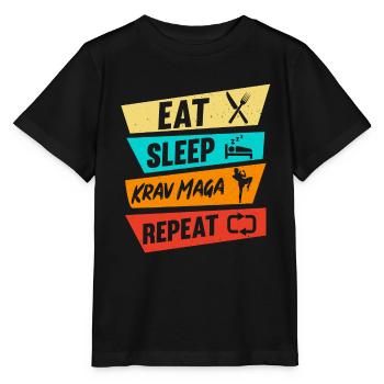 Krav Maga Apparel Israélien Self - T-shirt bio MINI CREATOR Stanley/Stella Enfant - noir - Devant - Mikhail (115cm)