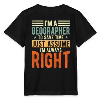 Geographer - Stanley/Stella MINI CREATOR Kids’ T-Shirt - black - Front - Mikhail (115cm)