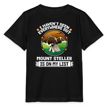 Mount Steller Is On My List Hiking Camping Hiker - Stanley/Stella Kinder T-Shirt MINI CREATOR  - Schwarz - Vorne - Mikhail (115cm)