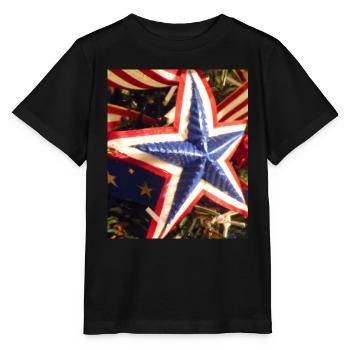 Amerikanisches Weihnachten Weihnachtsstern - Stanley/Stella Kinder T-Shirt MINI CREATOR  - Schwarz - Vorne - Mikhail (115cm)
