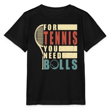 Tennis Tennis Player Tennis Ball - Stanley/Stella MINI CREATOR Kids’ T-Shirt - black - Front - Mikhail (115cm)