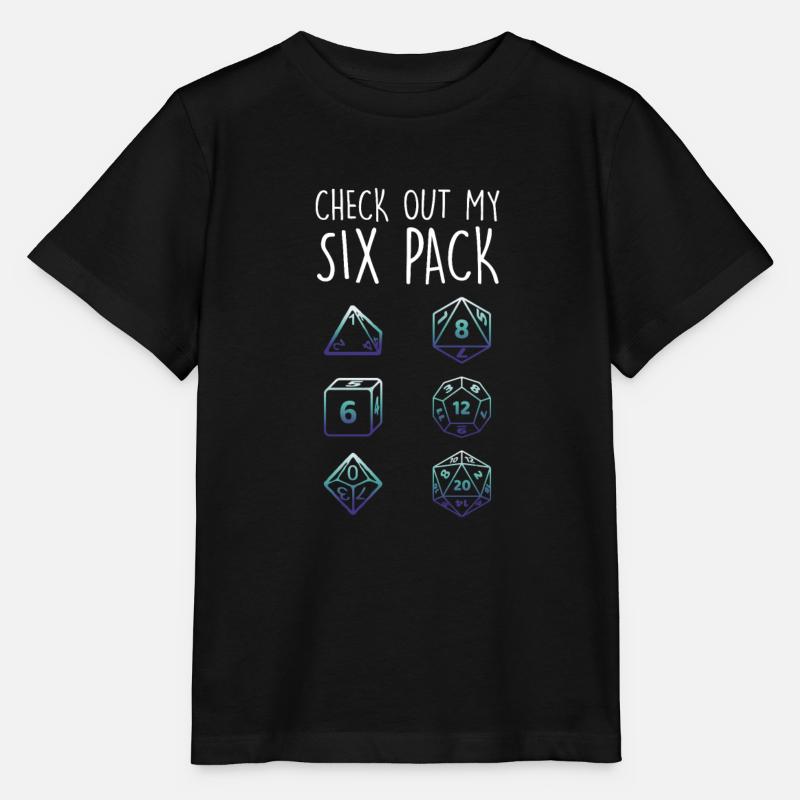 Découvrez My Six Pack Dice Dragon RPG Tabletop - T-shirt bio MINI CREATOR Stanley/Stella Enfant - noir