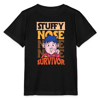 Cadeau de chemise de survivant au nez étouffant - T-shirt bio MINI CREATOR Stanley/Stella Enfant - noir - Devant - Mikhail (115cm)