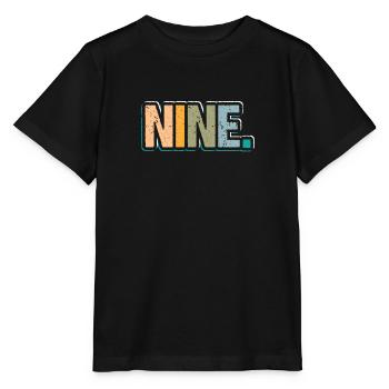 9th Birthday Kids Nine Birthday - Stanley/Stella MINI CREATOR Kids’ T-Shirt - black - Front - Mikhail (115cm)