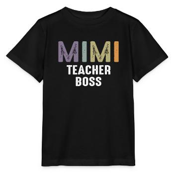 Mimi Lehrerin Boss - Oma Mama - Stanley/Stella Kinder T-Shirt MINI CREATOR  - Schwarz - Vorne - Mikhail (115cm)