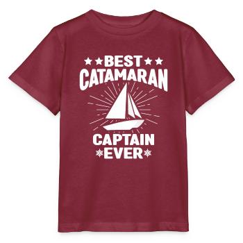 Catamaran - Stanley/Stella MINI CREATOR Kids’ T-Shirt - burgundy - Front - Kain (125cm)