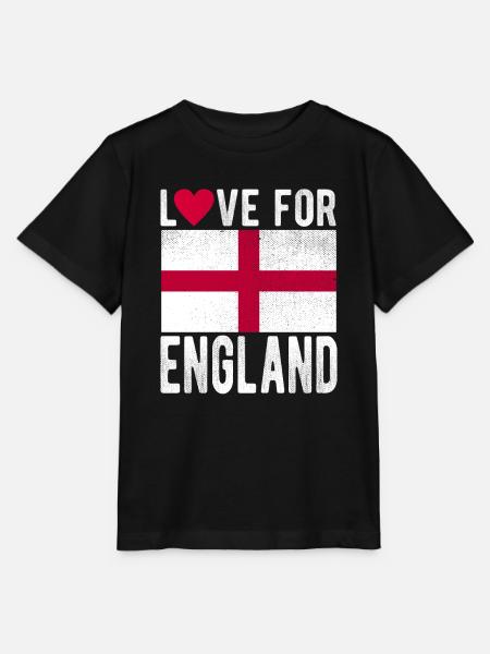England Fahne - Stanley/Stella Kinder T-Shirt MINI CREATOR  - Schwarz