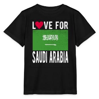 Saudi Arabia flag - Stanley/Stella MINI CREATOR Kids’ T-Shirt - black - Front - Mikhail (115cm)