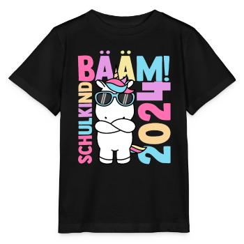 BÄÄM SCHULKIND 2024- Schulkind Schulanfang Grundsc - Stanley/Stella Kinder T-Shirt MINI CREATOR  - Schwarz - Vorne - Mikhail (115cm)