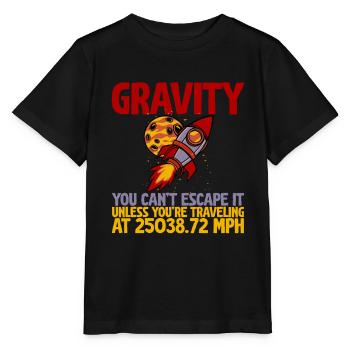La gravité, vous ne pouvez pas y échapper 2 - T-shirt bio MINI CREATOR Stanley/Stella Enfant - noir - Devant - Mikhail (115cm)