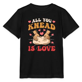 Baking All you knead is love baker - Stanley/Stella MINI CREATOR Kids’ T-Shirt - black - Front - Mikhail (115cm)