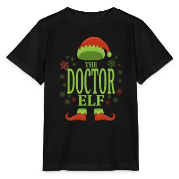Doktor Weihnachtself - Stanley/Stella Kinder T-Shirt MINI CREATOR  - Schwarz - Vorne - Mikhail (115cm)