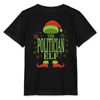 Politician Christmas Elf - Stanley/Stella MINI CREATOR Kids’ T-Shirt - black - Front - Mikhail (115cm)