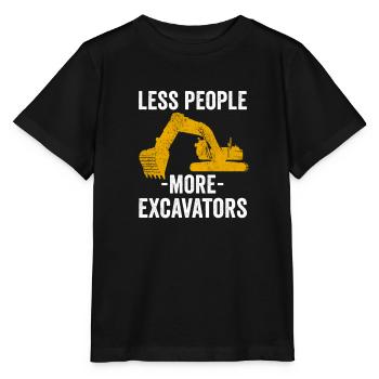 Bagger Bauarbeiter Baggerfahrer Baumaschine Job - Stanley/Stella Kinder T-Shirt MINI CREATOR  - Schwarz - Vorne - Mikhail (115cm)