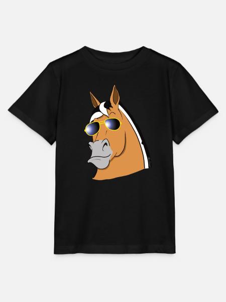 cooles Fjordpferd mit Sonnenbrille lustiges Fjord - Stanley/Stella T-shirt MINI CREATOR til børn - sort