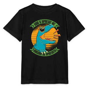 Dinosaure Dinosaure adulte - T-shirt bio MINI CREATOR Stanley/Stella Enfant - noir - Devant - Mikhail (115cm)