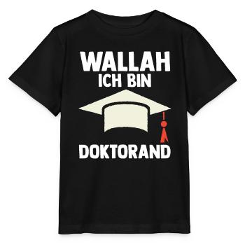 Doktor Abschluss Doktorand Promotion Doktortitel - Stanley/Stella Kinder T-Shirt MINI CREATOR  - Schwarz - Vorne - Mikhail (115cm)
