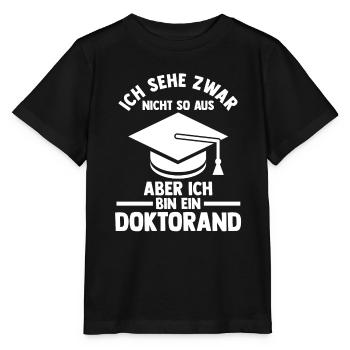 Doktor Abschluss Doktorand Promotion Doktortitel - Stanley/Stella Kinder T-Shirt MINI CREATOR  - Schwarz - Vorne - Mikhail (115cm)