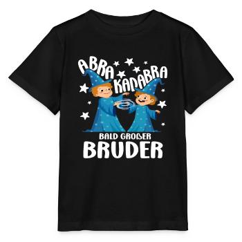 Bald Großer Bruder Dino Geschwisterkind Nachwuchs - Stanley/Stella Kinder T-Shirt MINI CREATOR  - Schwarz - Vorne - Mikhail (115cm)