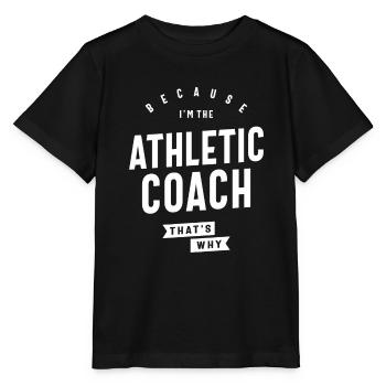 Entraîneur sportif Profession Travailleur d’anniversaire - T-shirt bio MINI CREATOR Stanley/Stella Enfant - noir - Devant - Mikhail (115cm)