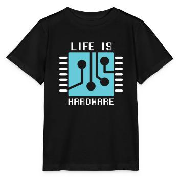 La vie est matériel informaticien Hack Coder - T-shirt bio MINI CREATOR Stanley/Stella Enfant - noir - Devant - Mikhail (115cm)