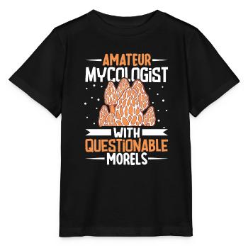 Morel's Mushroom Picker Mushroom Farmer Mushroom - Stanley/Stella MINI CREATOR Kids’ T-Shirt - black - Front - Mikhail (115cm)