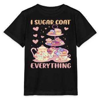 I Sugar Coat Everything Funny Baking - T-shirt bio MINI CREATOR Stanley/Stella Enfant - noir - Devant - Mikhail (115cm)