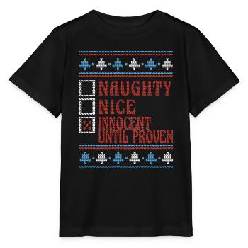 Gentil ou vilain innocent jusqu’à preuve du contraire - T-shirt bio MINI CREATOR Stanley/Stella Enfant - noir - Devant - Mikhail (115cm)