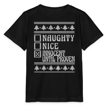 Gentil ou vilain innocent jusqu’à preuve du contraire - T-shirt bio MINI CREATOR Stanley/Stella Enfant - noir - Devant - Mikhail (115cm)