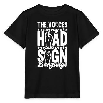 Sourds sourds muets sourds - T-shirt bio MINI CREATOR Stanley/Stella Enfant - noir - Devant - Mikhail (115cm)