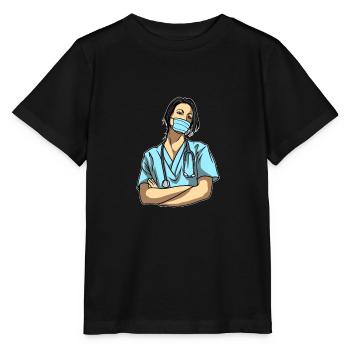 Infirmier - T-shirt bio MINI CREATOR Stanley/Stella Enfant - noir - Devant - Mikhail (115cm)