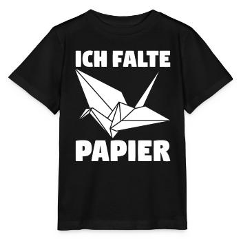 Ich falte Papier - Stanley/Stella Kinder T-Shirt MINI CREATOR  - Schwarz - Vorne - Mikhail (115cm)