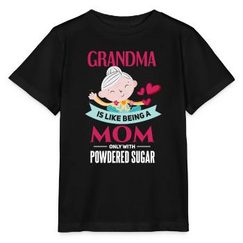 Sweet Grandma Grandma Grandson Saying - Stanley/Stella MINI CREATOR Kids’ T-Shirt - black - Front - Mikhail (115cm)