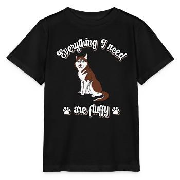 Everything I need are fluffy süßes Hunde red - Stanley/Stella Kinder T-Shirt MINI CREATOR  - Schwarz - Vorne - Mikhail (115cm)