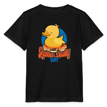 Gummiente Gummienten Entenliebhaber Badezimmer - Stanley/Stella Kinder T-Shirt MINI CREATOR  - Schwarz - Vorne - Mikhail (115cm)
