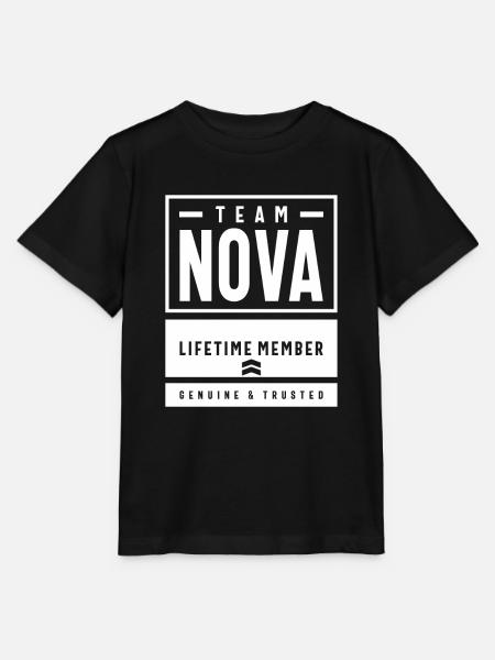 Nova Personalisierter Name - Stanley/Stella Kinder T-Shirt MINI CREATOR  - Schwarz