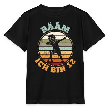 BÄÄM Ich bin 12 Dabbing Geburtstagsshirt 12 Jahre - Stanley/Stella Kinder T-Shirt MINI CREATOR  - Schwarz - Vorne - Mikhail (115cm)