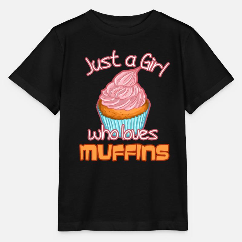 Nur ein Mädchen, das Muffins liebt - Stanley/Stella Kinder T-Shirt MINI CREATOR  - Schwarz