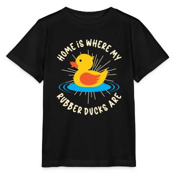 Rubber ducky rubber ducky duck lovers bathroom - Stanley/Stella MINI CREATOR Kids’ T-Shirt - black - Front - Mikhail (115cm)