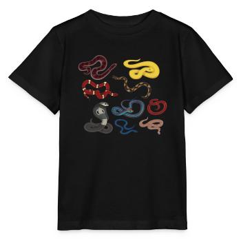 Snake Team Reptile Animal Phyton Boa - Stanley/Stella Kinder T-Shirt MINI CREATOR  - Schwarz - Vorne - Mikhail (115cm)