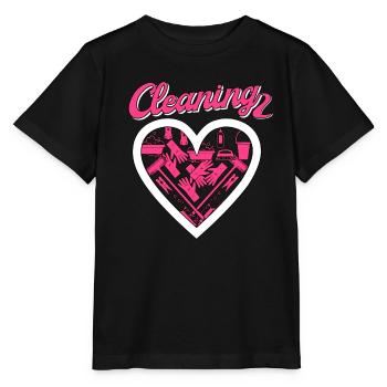Femme de ménage Nettoyeuse - T-shirt bio MINI CREATOR Stanley/Stella Enfant - noir - Devant - Mikhail (115cm)